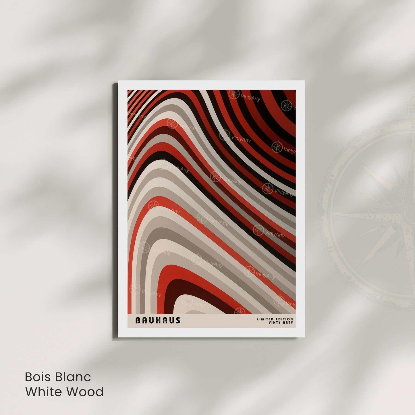 Affiche Bauhaus Rouge – Art Géométrique Abstrait | Poster Design Vintage et Moderne