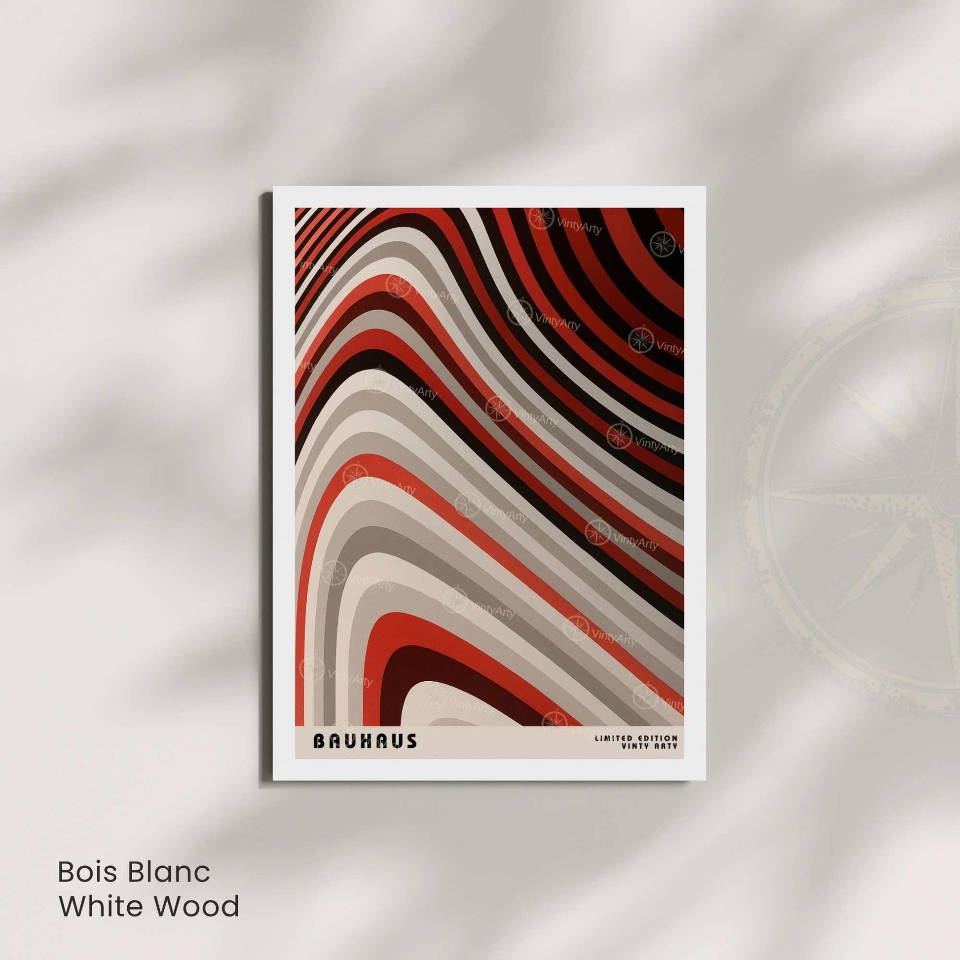 Affiche Bauhaus Rouge – Art Géométrique Abstrait | Poster Design Vintage et Moderne