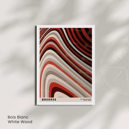 Affiche Bauhaus Rouge – Art Géométrique Abstrait | Poster Design Vintage et Moderne