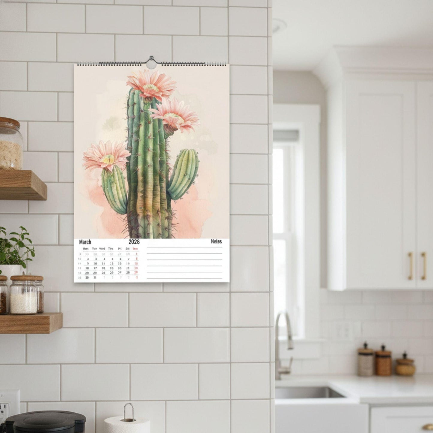 Calendrier 2026 Cactus – Art du Désert | Illustrations Modernes et Colorées