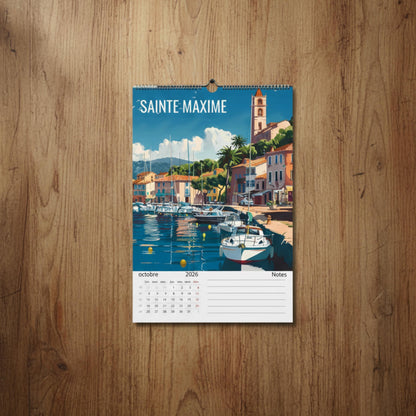 Calendrier Côte d’Azur 2026 – Calendrier mural illustré | Villes & paysages de la French Riviera | Illustrations réutilisables en affiches