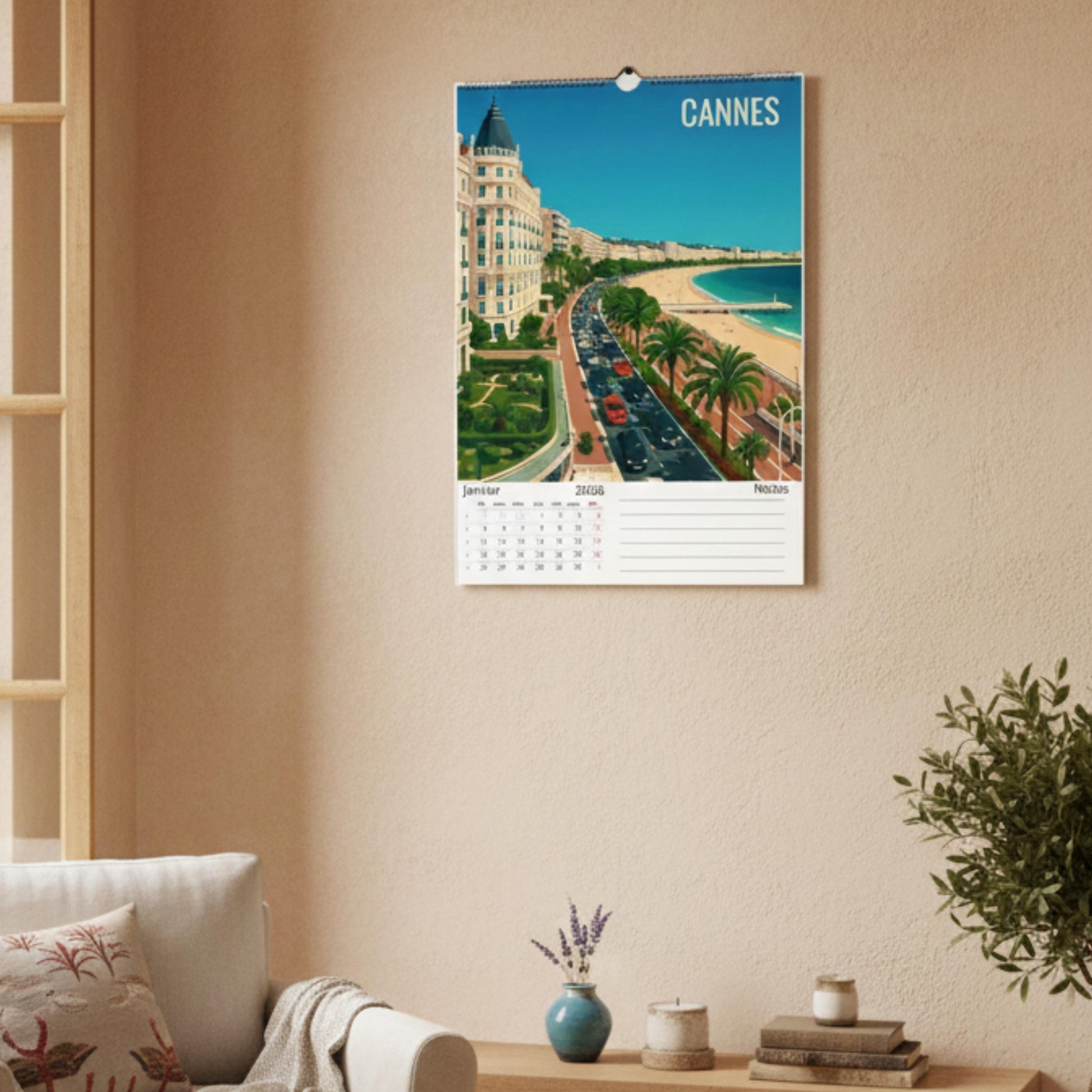 Calendrier Côte d’Azur 2026 – Calendrier mural illustré | Villes & paysages de la French Riviera | Illustrations réutilisables en affiches