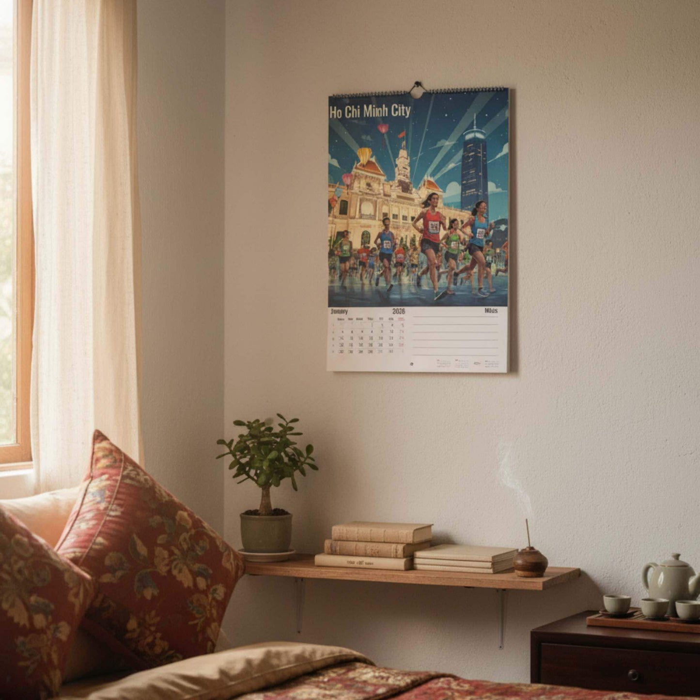 Calendrier Marathon 2026 – 12 Marathons Iconiques Illustrés