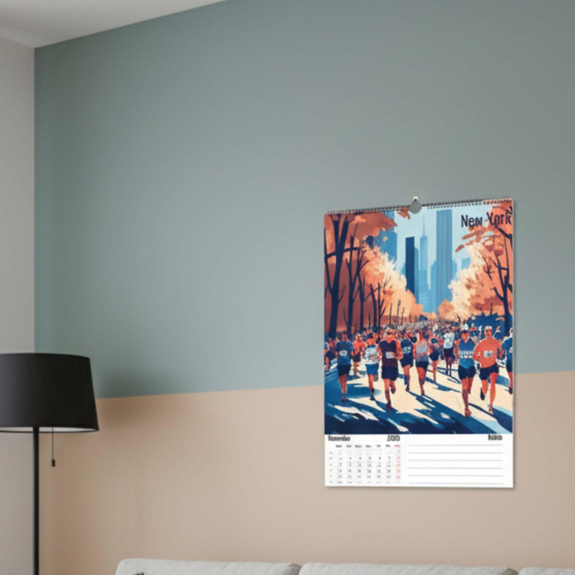 Calendrier Marathon 2026 – 12 Marathons Iconiques Illustrés