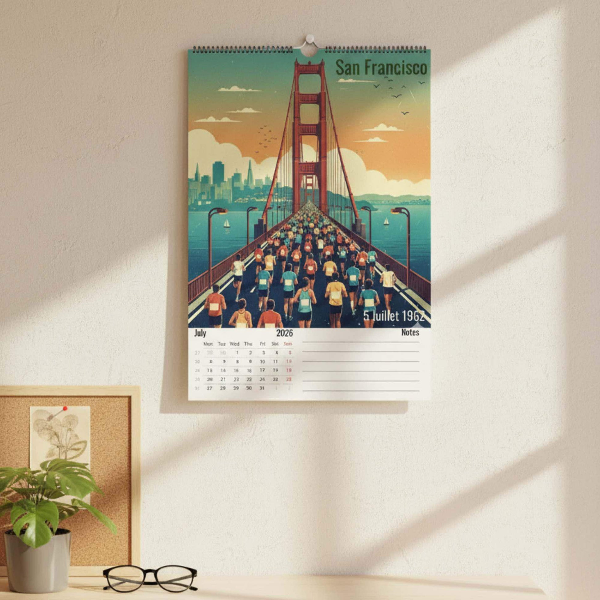 Calendrier Marathon 2026 – 12 Marathons Iconiques Illustrés