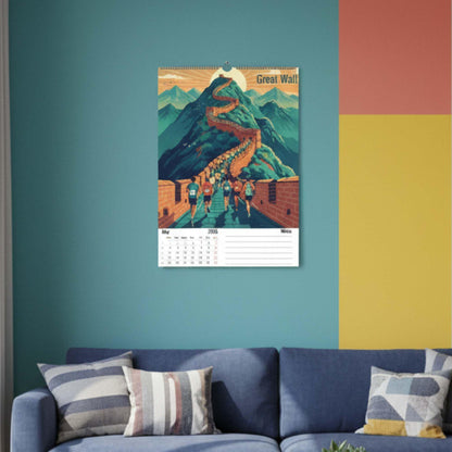 Calendrier Marathon 2026 – 12 Marathons Iconiques Illustrés