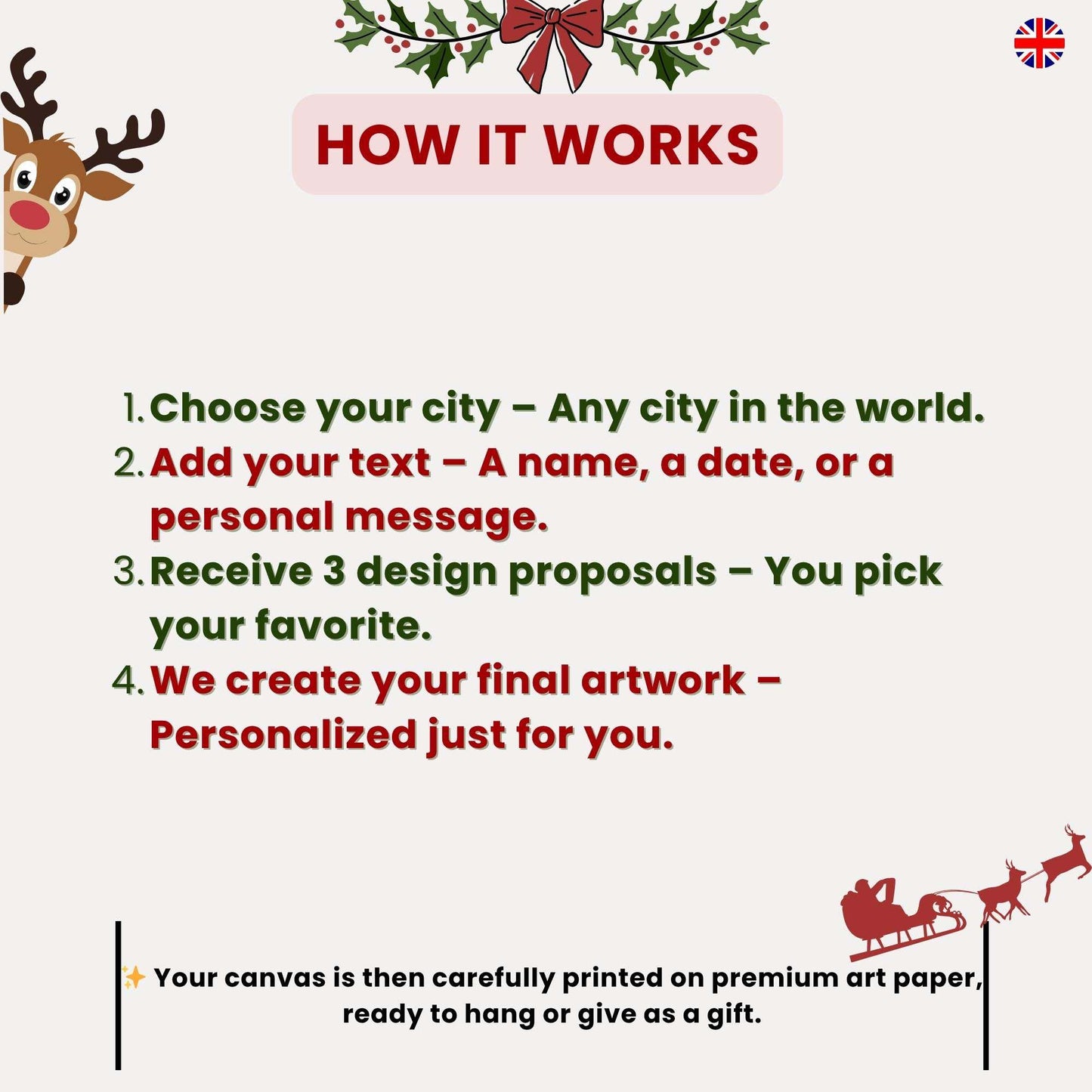 Toile personnalisée – Illustration de votre ville | Cadeau unique & décoration premium