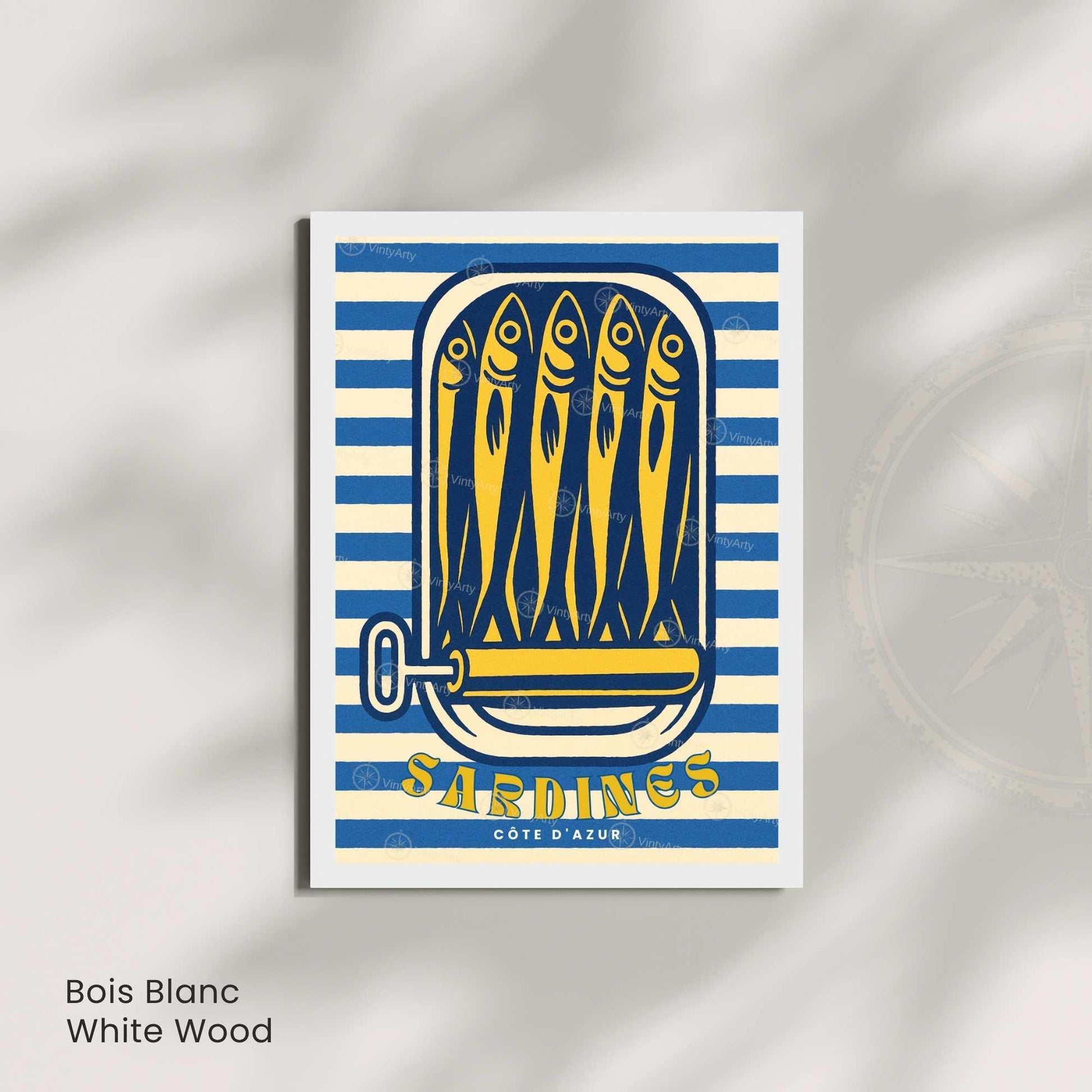 Affiche Sardines – Côte d’Azur - Affiche cuisine