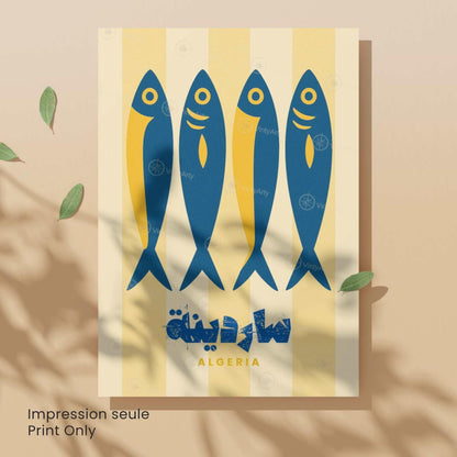 Affiche Sardine Algérie – Affiche cuisine algérienne