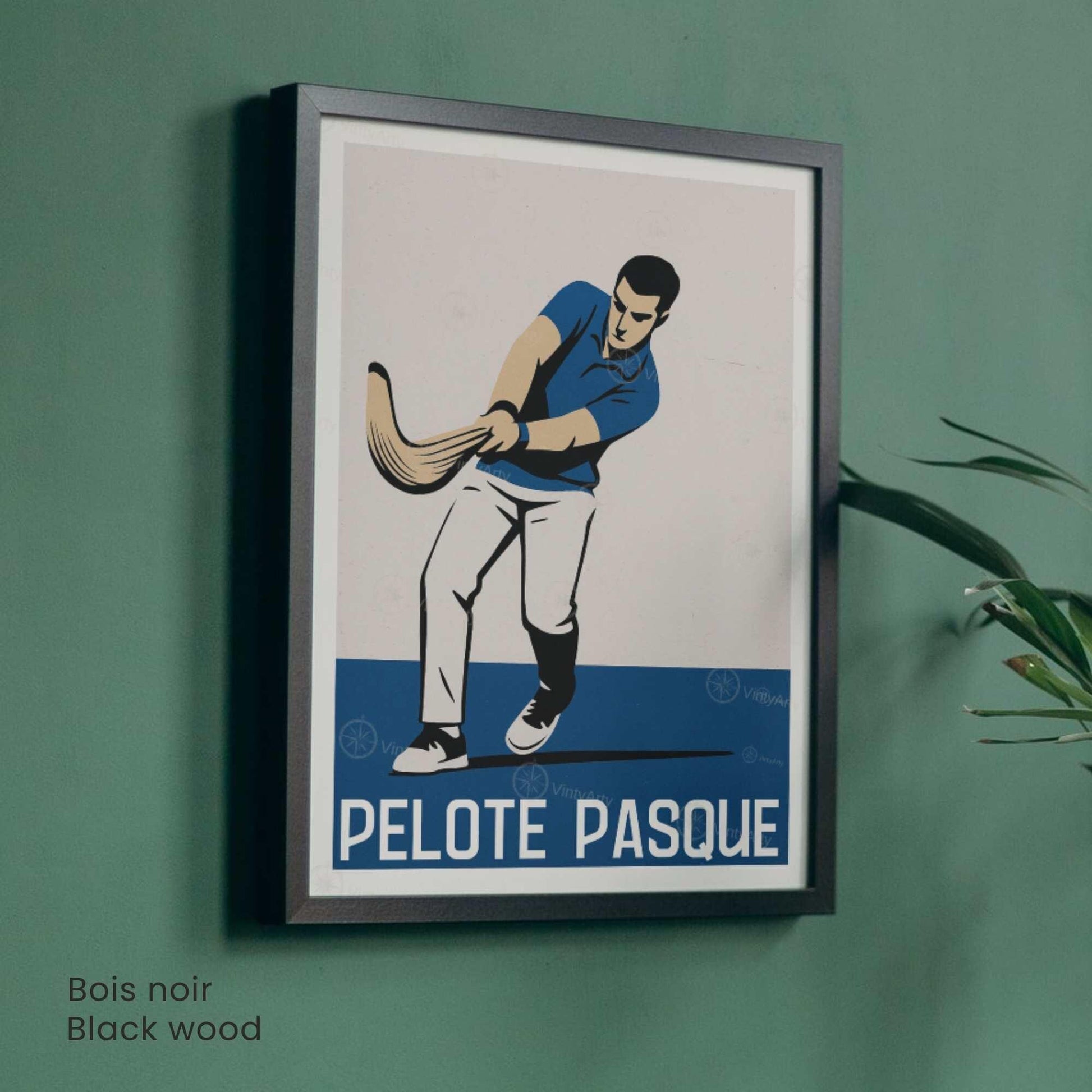 Affiche Pelote Basque – Illustration Sportive Vintage Moderne - Souvenir pays basque
