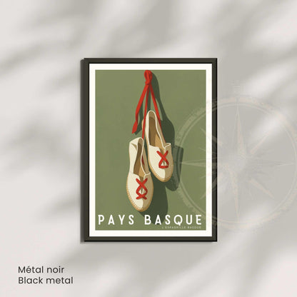 Affiche Pays Basque – L’Espadrille Basque - Souvenir pays basque