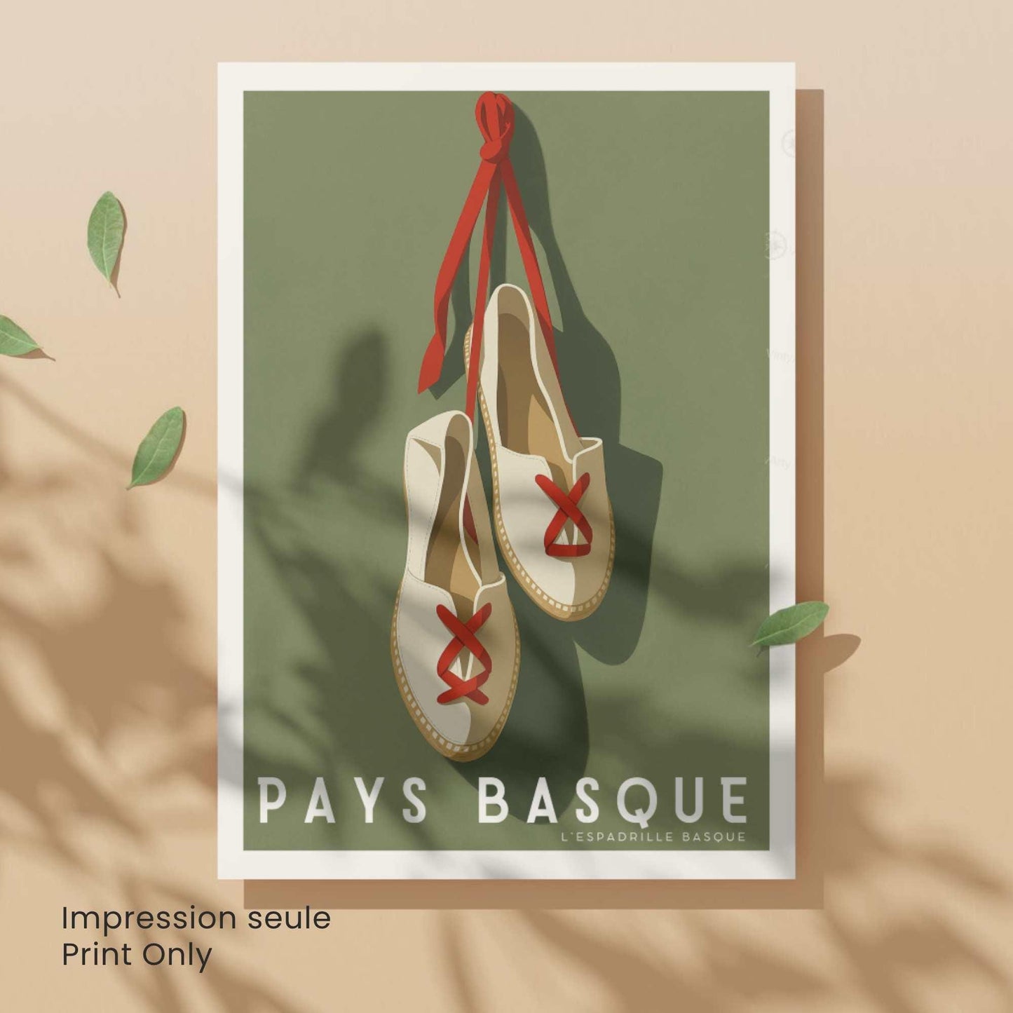Affiche Pays Basque – L’Espadrille Basque - Souvenir pays basque