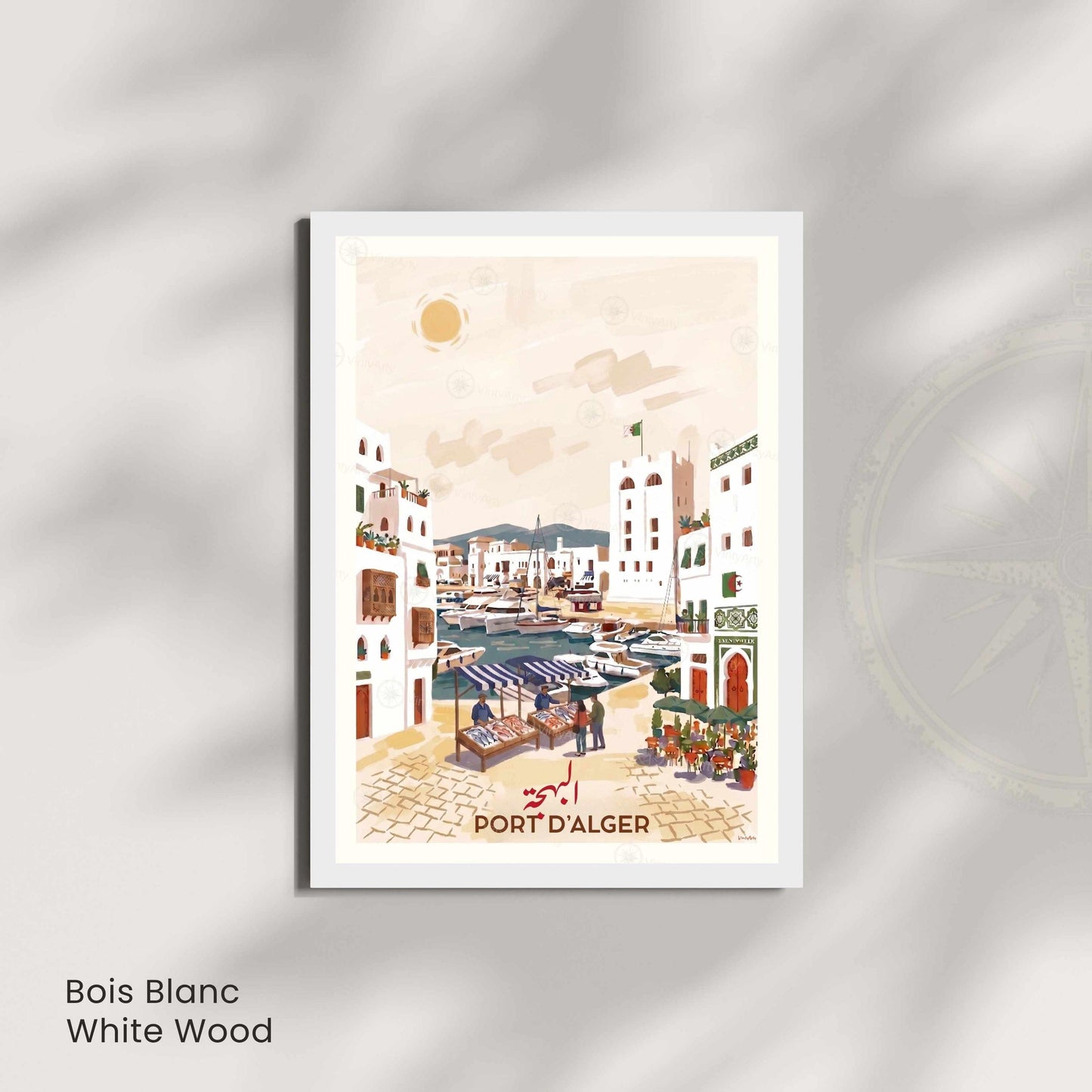 Set de 3 affiches Alger — Casbah, Port, Grande Poste