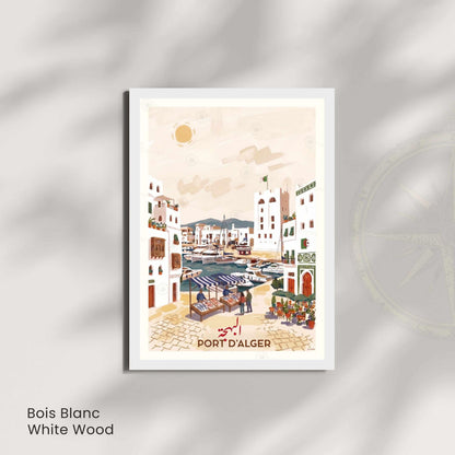Set de 3 affiches Alger — Casbah, Port, Grande Poste