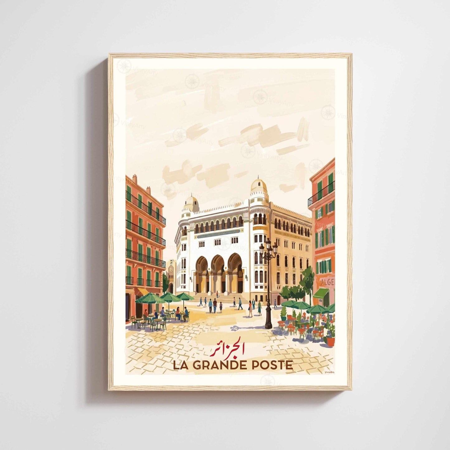 Set de 3 affiches Alger — Casbah, Port, Grande Poste