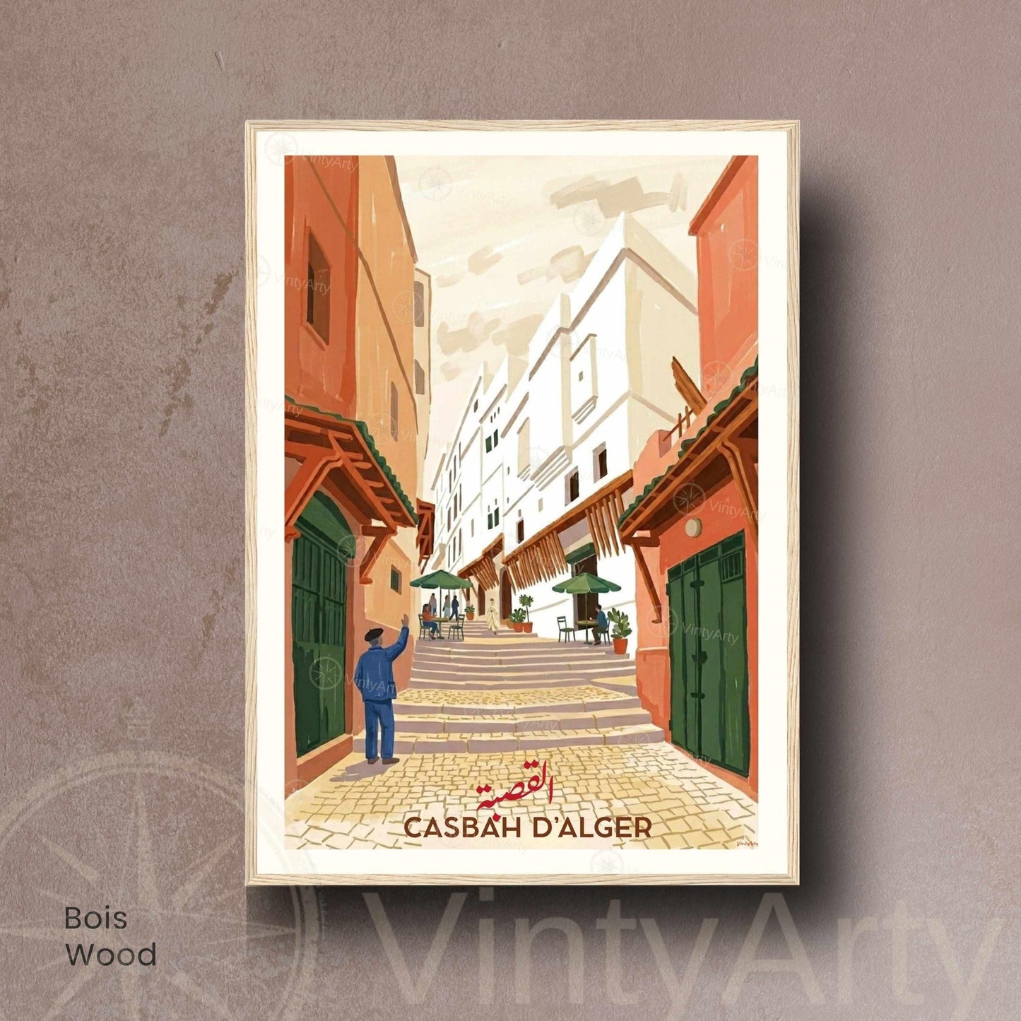 Set de 3 affiches Alger — Casbah, Port, Grande Poste