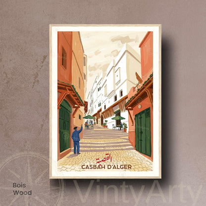 Set de 3 affiches Alger — Casbah, Port, Grande Poste