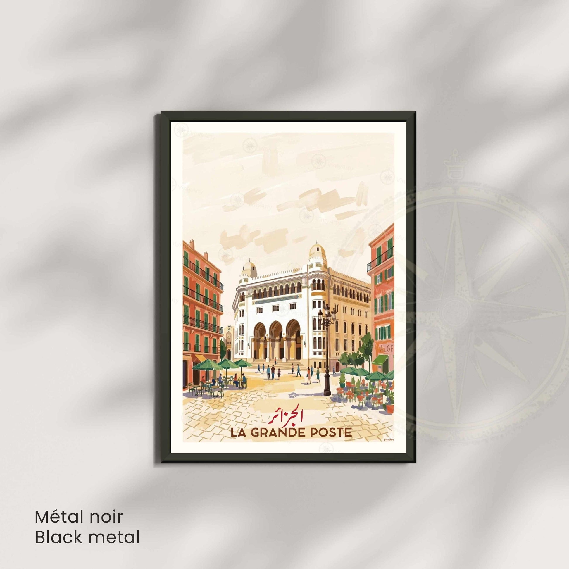 Set de 3 affiches Alger — Casbah, Port, Grande Poste