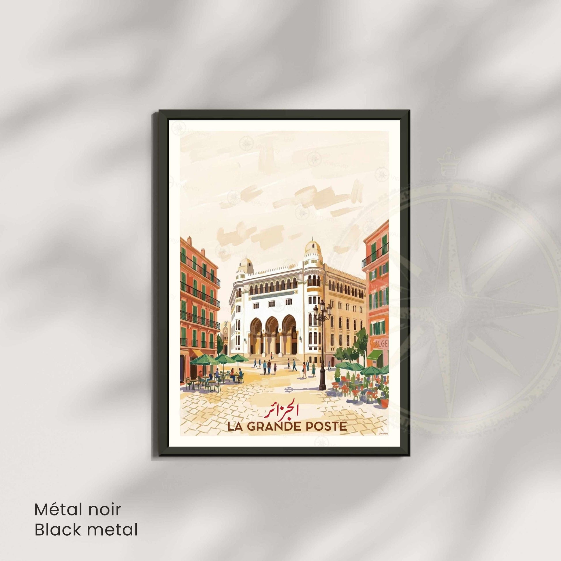 Set de 3 affiches Alger — Casbah, Port, Grande Poste