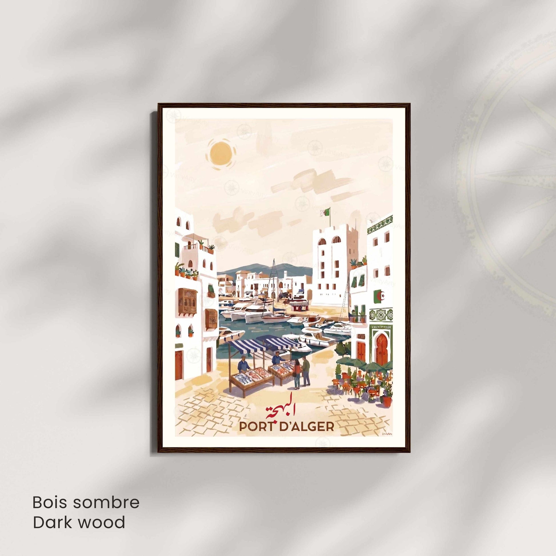 Set de 3 affiches Alger — Casbah, Port, Grande Poste