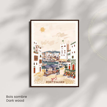 Set de 3 affiches Alger — Casbah, Port, Grande Poste