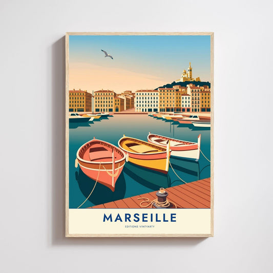 marseille print, marseille wall art, old port marseille, provence wall art, south france print, french harbor art, fishing boat print, notre dame la garde, coastal wall decor, france travel art, mediterranean art, marseille gift, harbour poster