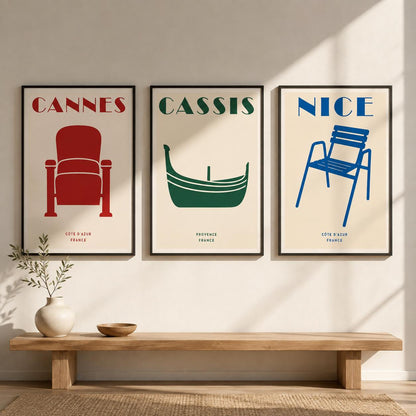 Monaco, affiche du casque de course, graphique rouge et crème, déco murale sport automobile