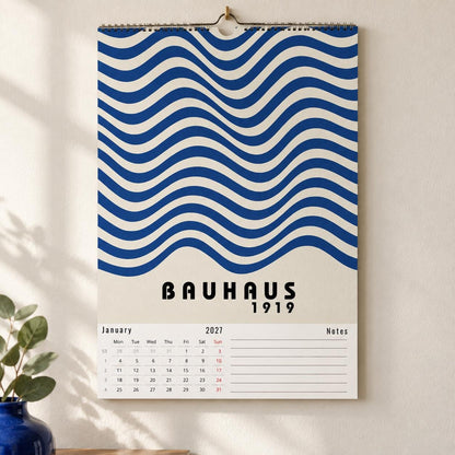 Calendrier mural 2027 Bauhaus & Op Art – 12 affiches d'art à encadrer, papier premium, cadeau design