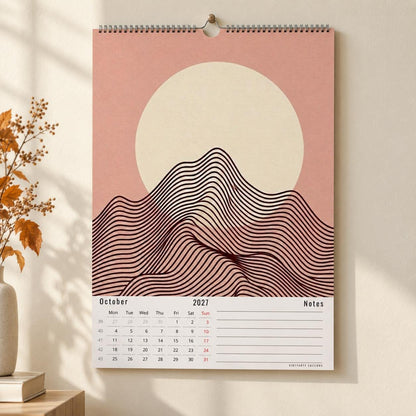 Calendrier mural 2027 Bauhaus & Op Art – 12 affiches d'art à encadrer, papier premium, cadeau design