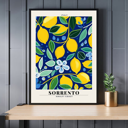 Amalfi Italy Poster Set, Sorrento Lemon Amalfi