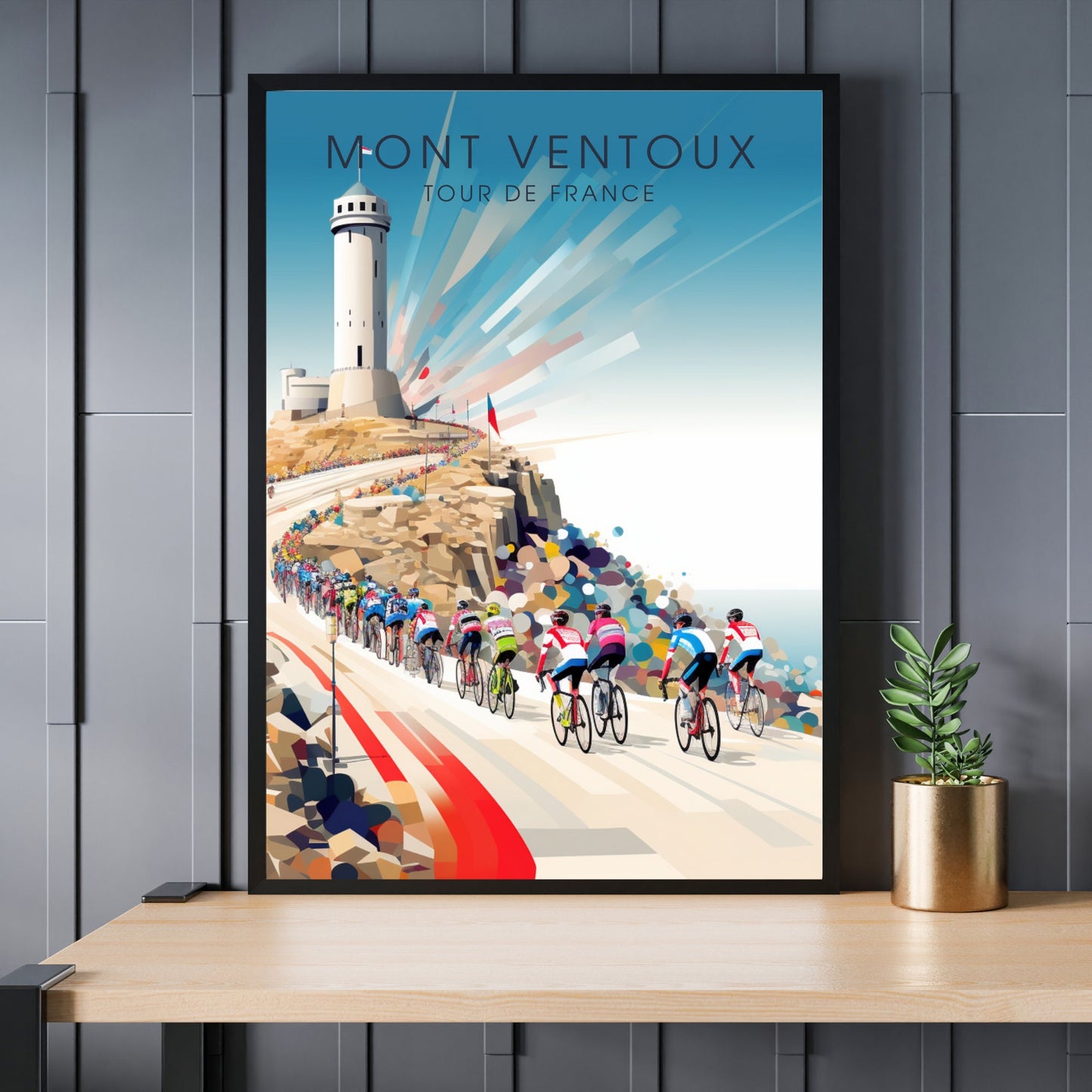 Tour de France Mont Ventoux Print , Tour France Print