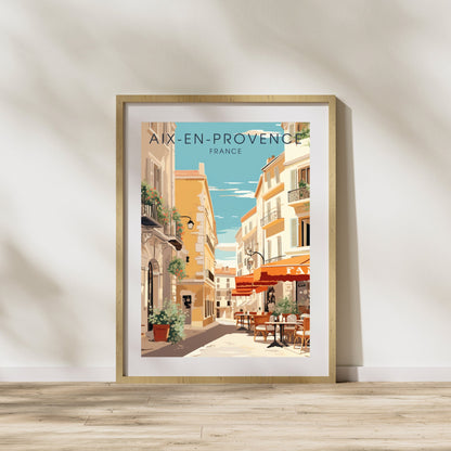 Affiche Aix en Provence , impression de voyage Aix en Provence , Affiche France, affiche de voyage Aix en Provence