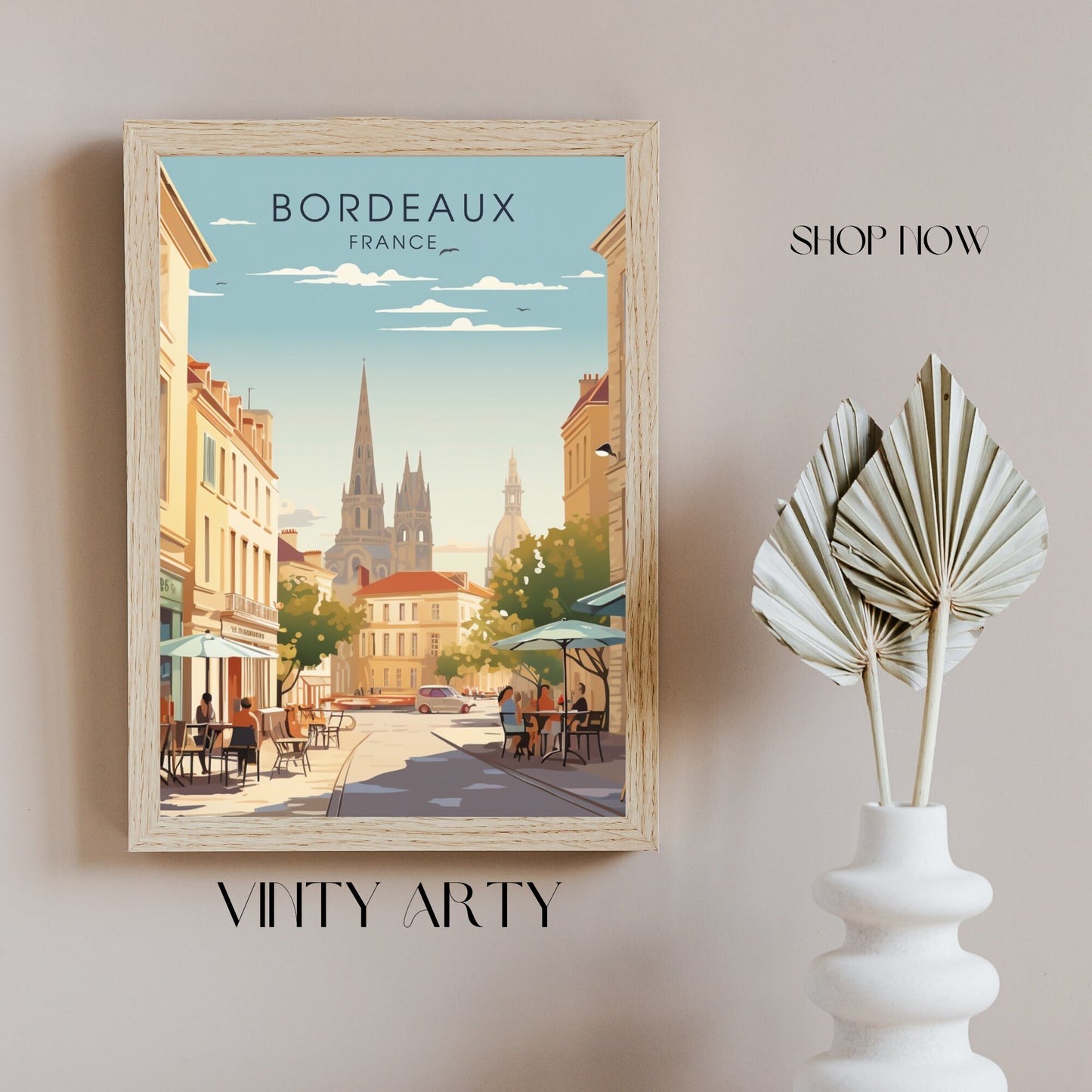 Bordeaux poster, Bordeaux travel printing, France poster, Bordeaux travel poster