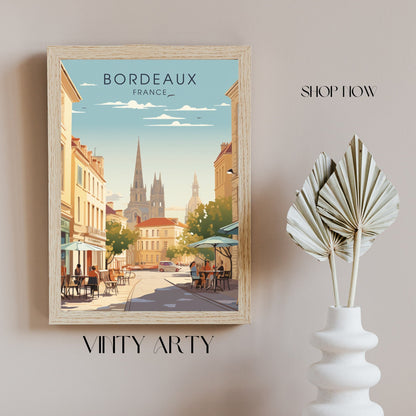 Bordeaux poster, Bordeaux travel printing, France poster, Bordeaux travel poster