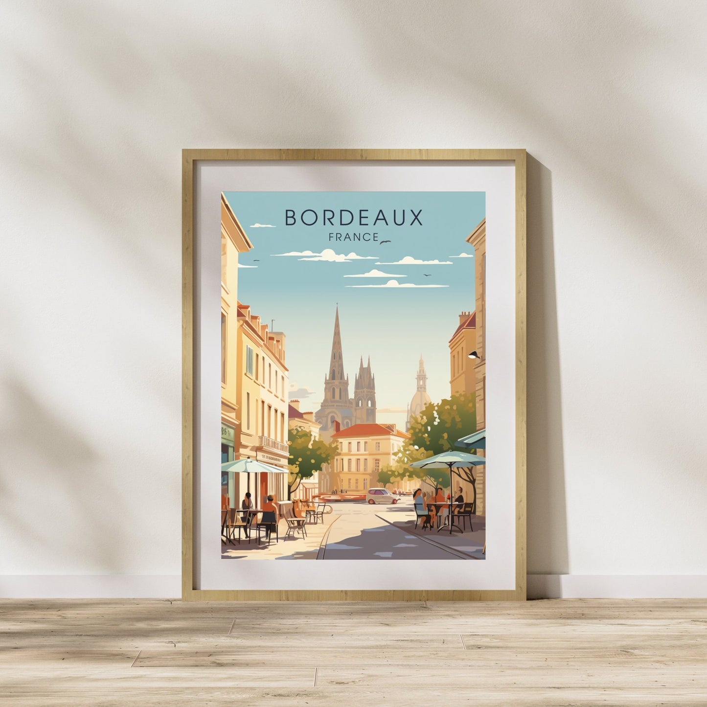 Bordeaux poster, Bordeaux travel printing, France poster, Bordeaux travel poster