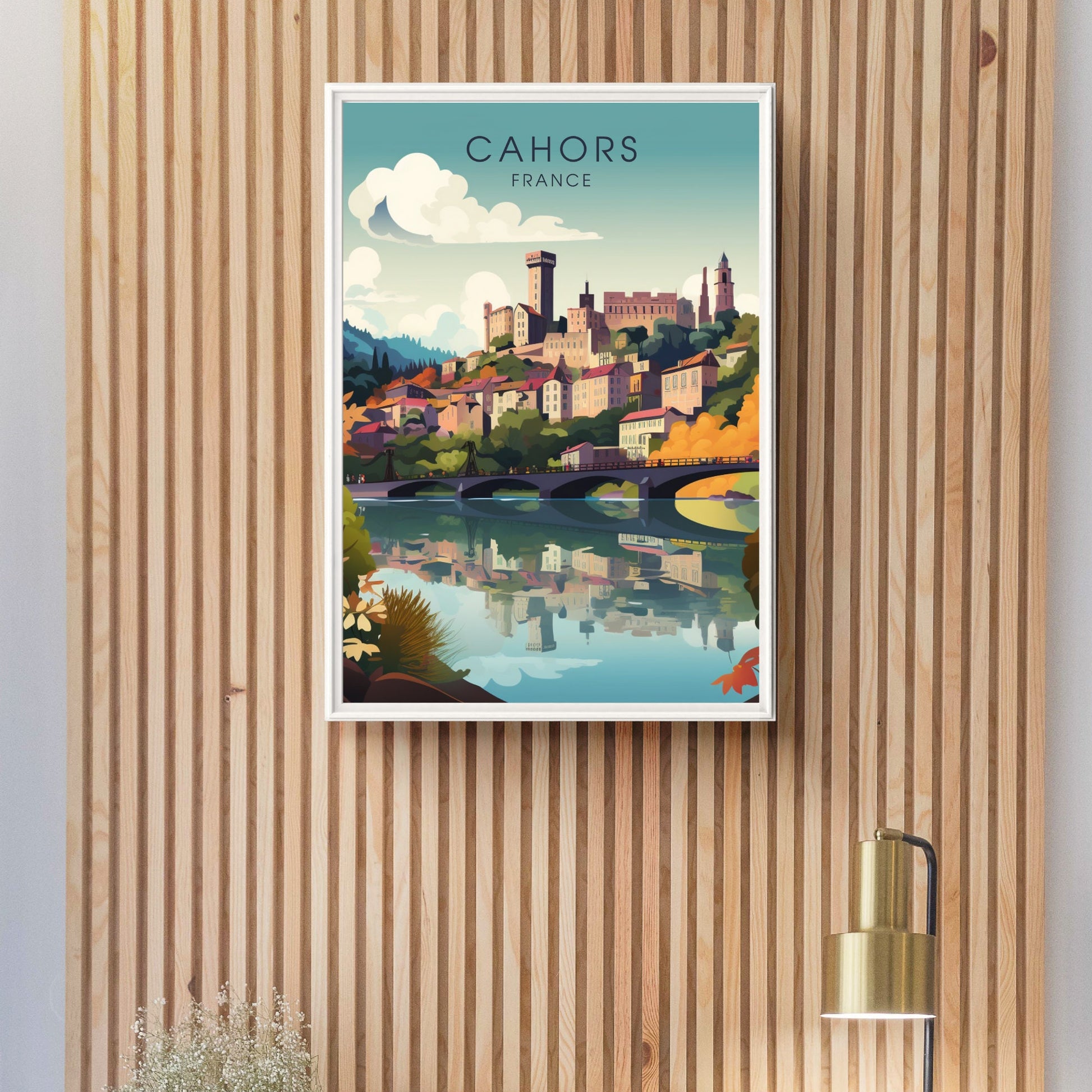 Cahors Poster, Cahors Travel Printing, France Poster, Cahors Travel Poster