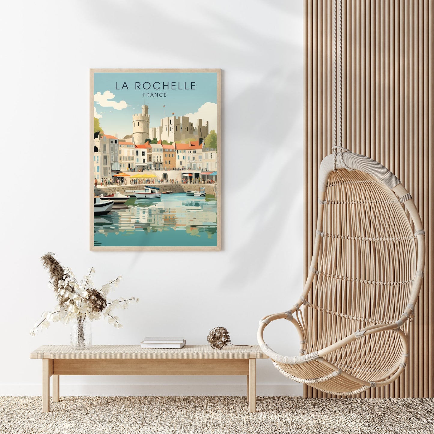 Affiche La Rochelle, impression de voyage La Rochelle, affiche de voyage La Rochelle