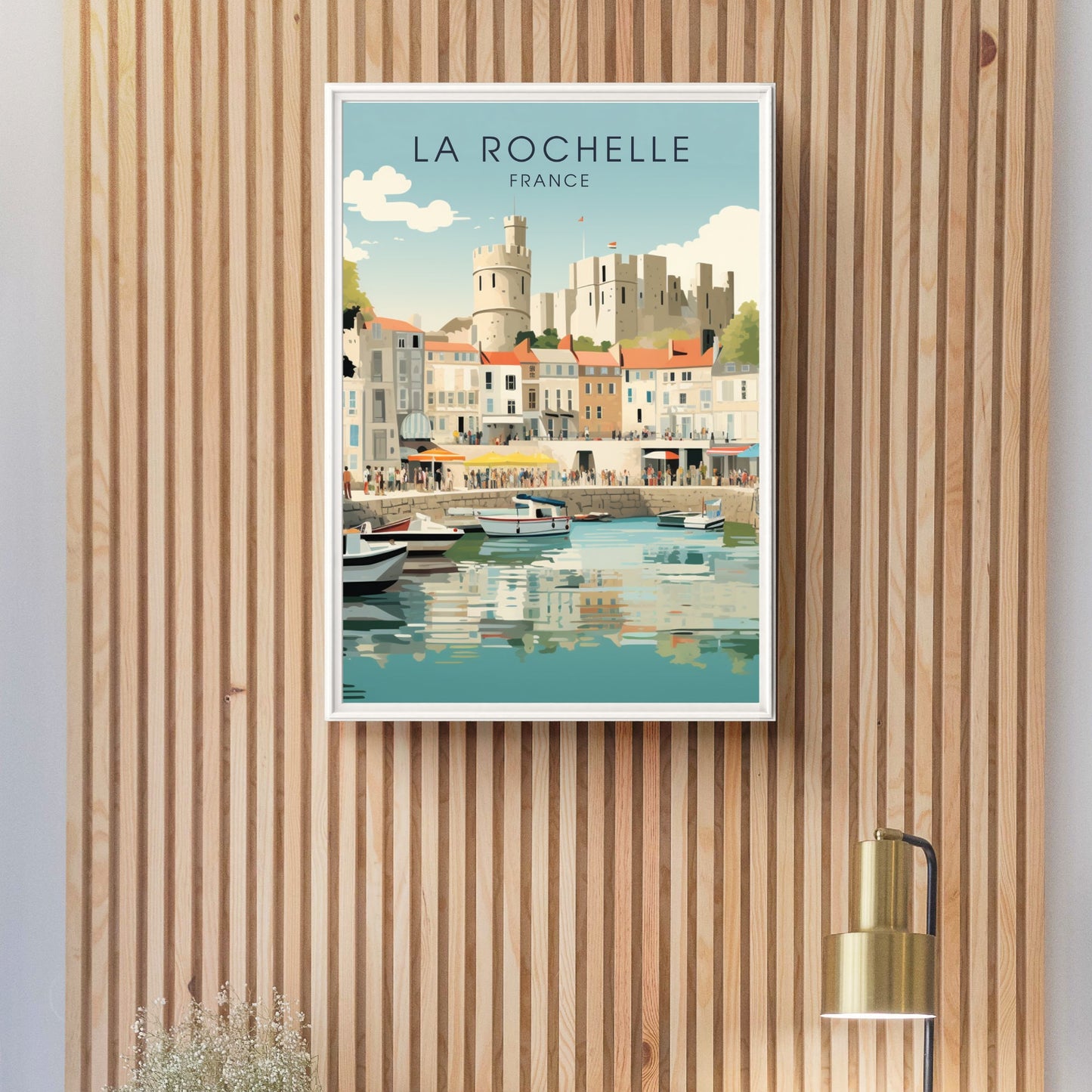 Affiche La Rochelle, impression de voyage La Rochelle, affiche de voyage La Rochelle