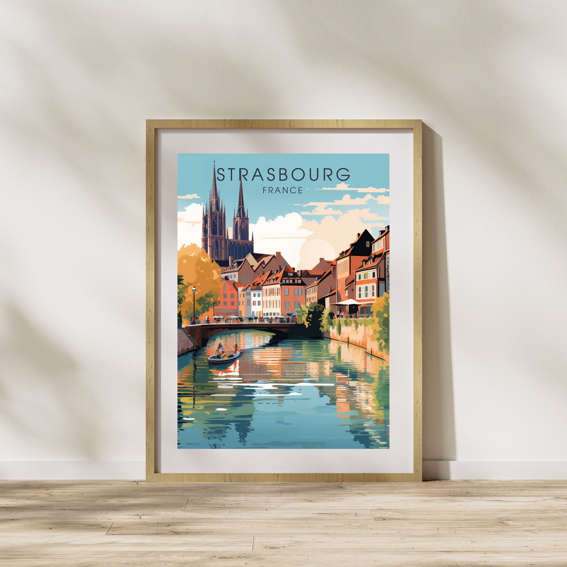 Affiche Strasbourg, affiche de voyage Strasbourg, impression de voyage Strasbourg