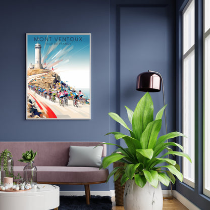 Tour de France Mont Ventoux Print , Tour France Print