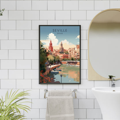 Seville Poster | Seville Travel Print | Digital Download | Andalusia poster