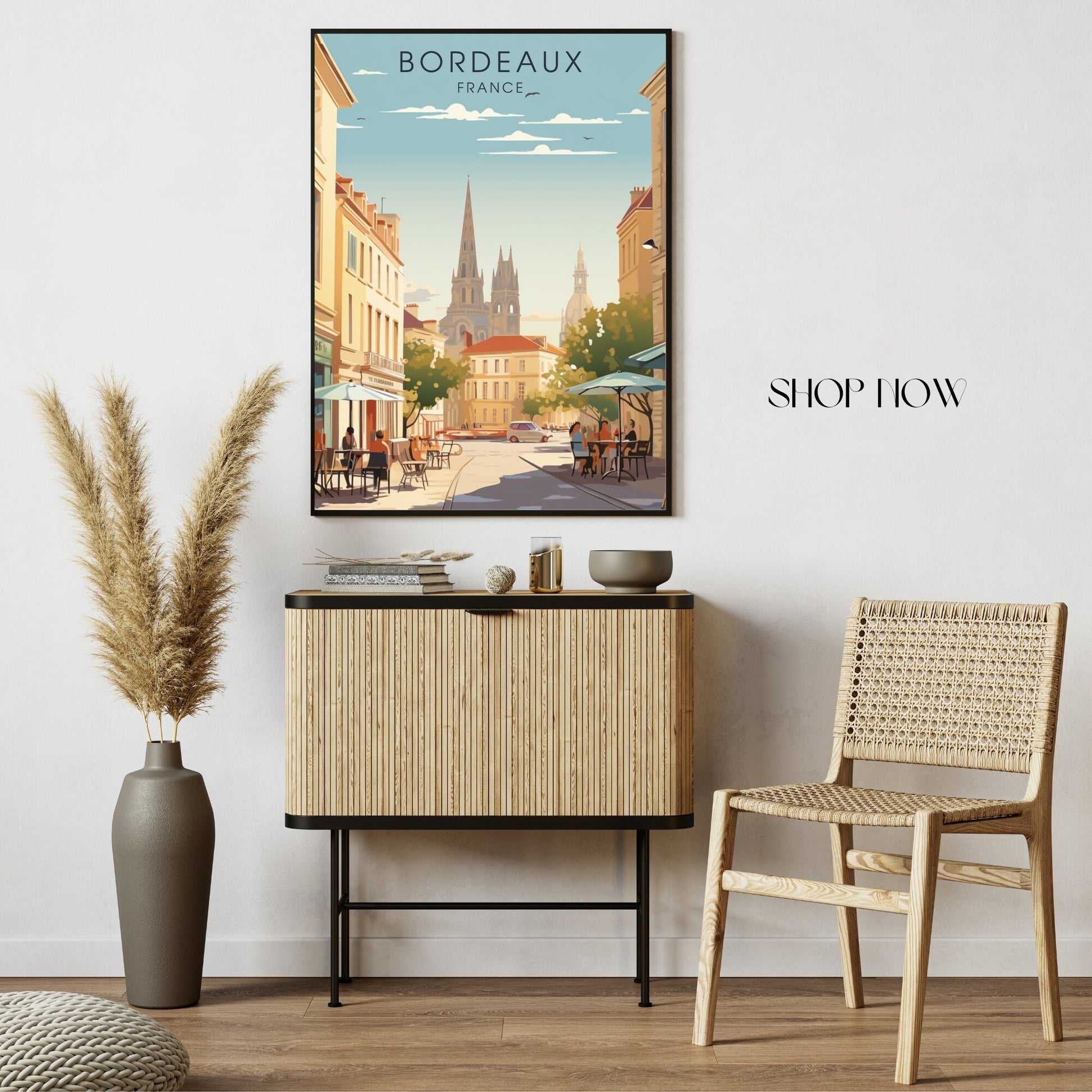 Bordeaux poster, Bordeaux travel printing, France poster, Bordeaux travel poster