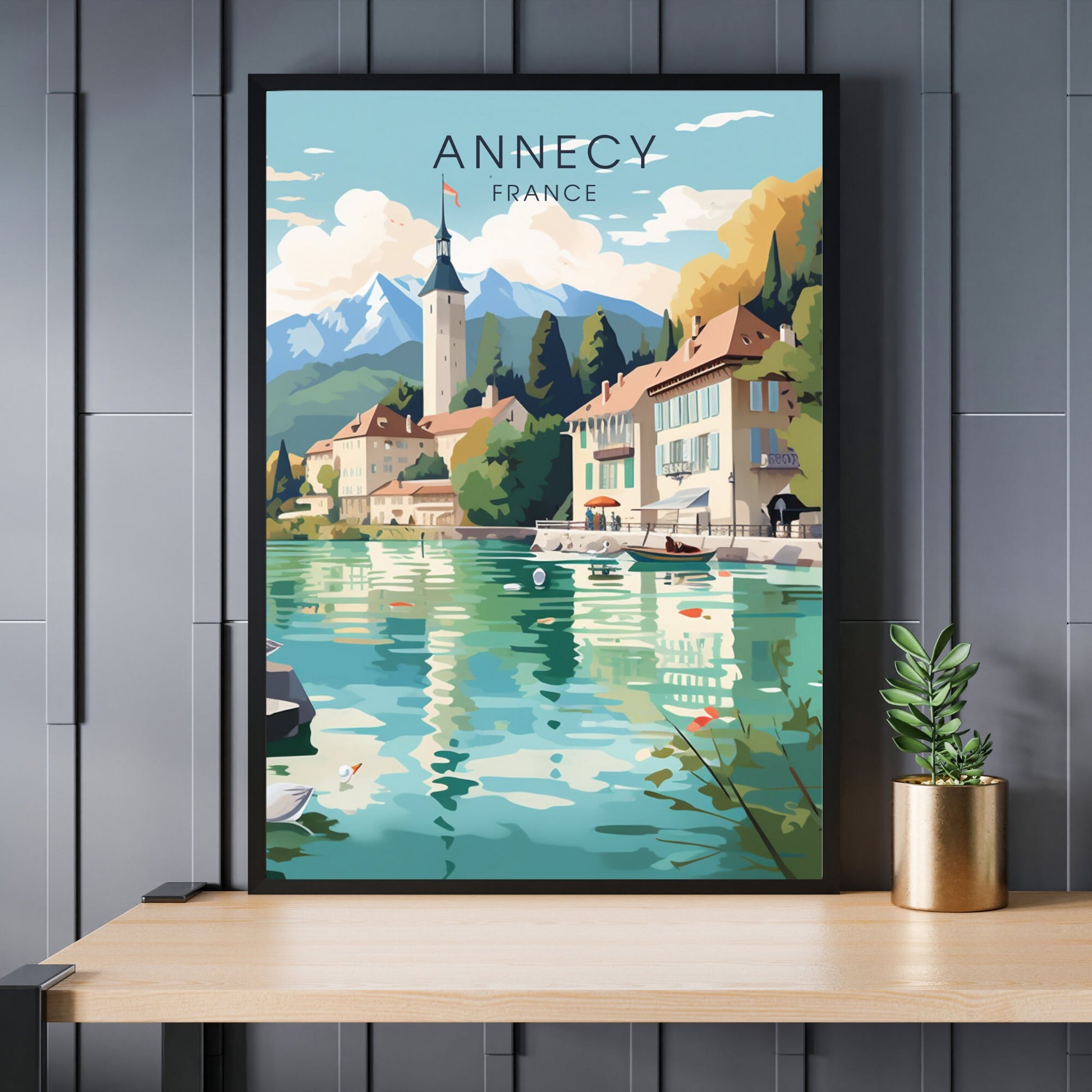 Impression Annecy, Impression de voyage Annecy France. 3 Options.