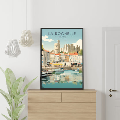 Affiche La Rochelle, impression de voyage La Rochelle, affiche de voyage La Rochelle