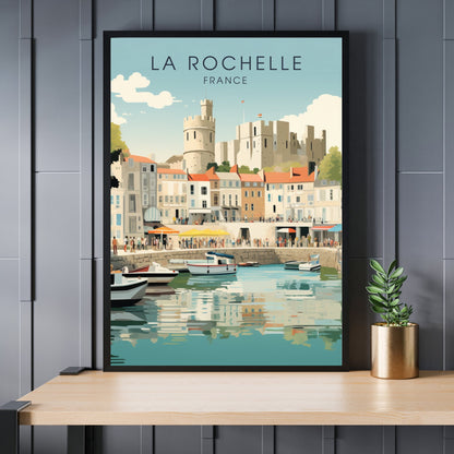 Affiche La Rochelle, impression de voyage La Rochelle, affiche de voyage La Rochelle