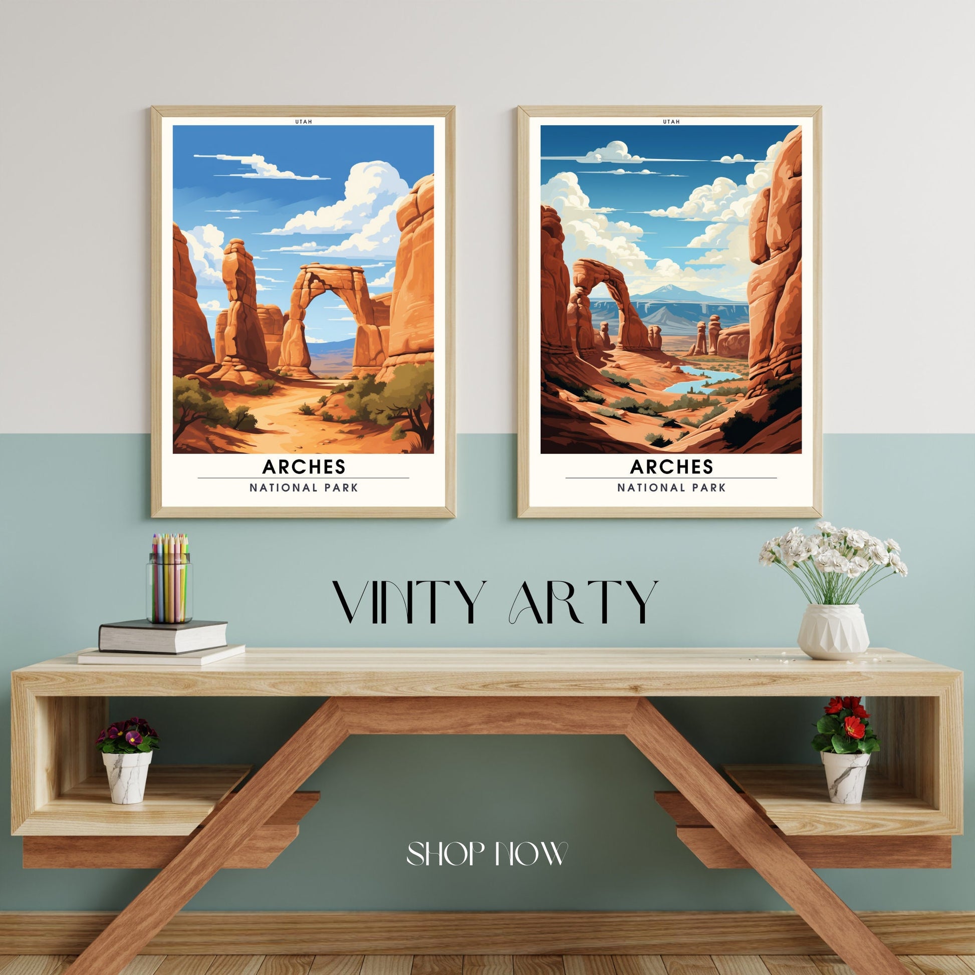 Arches National Park Print | US National Parks Print | National Parks Poster