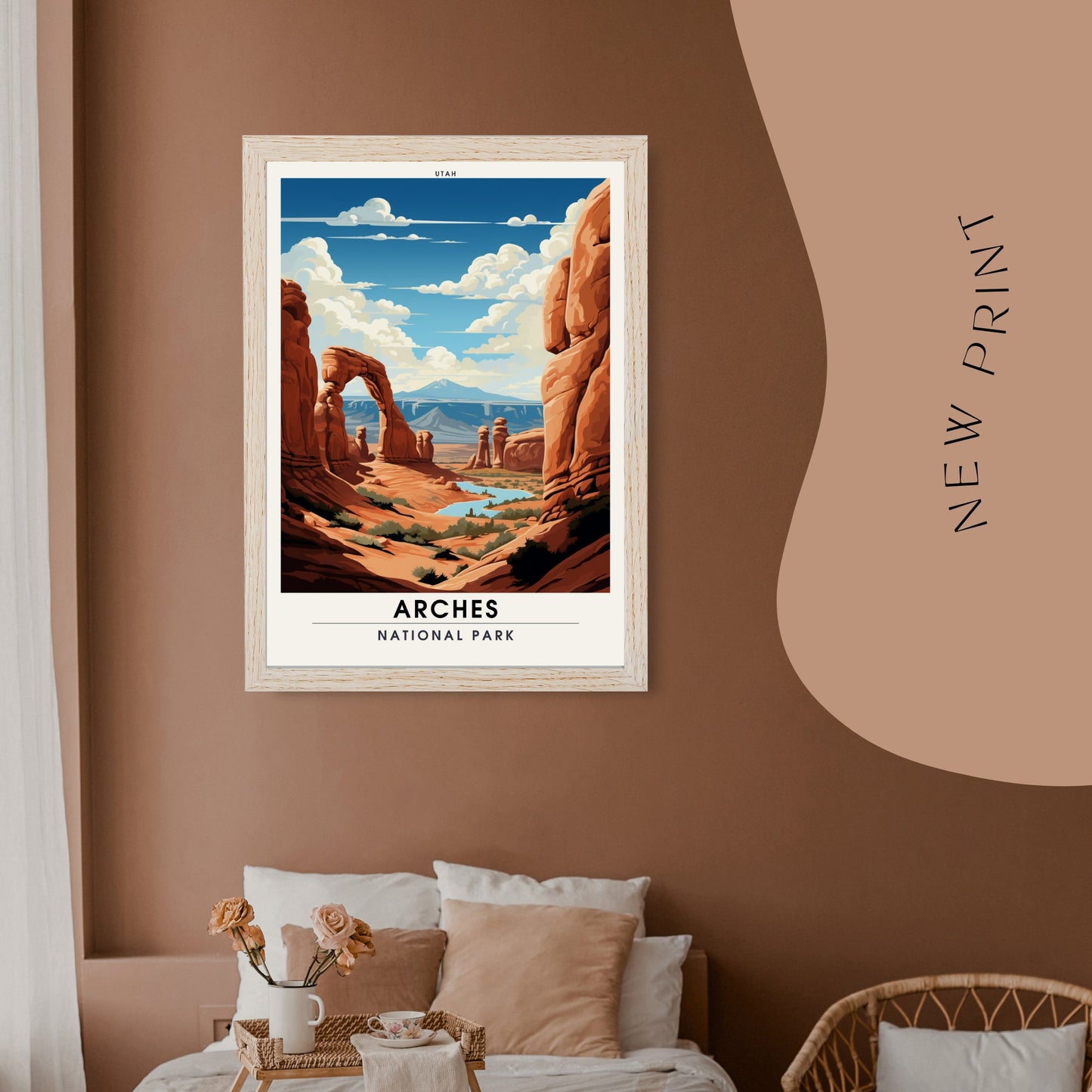 Arches National Park Print | US National Parks Print | National Parks Poster