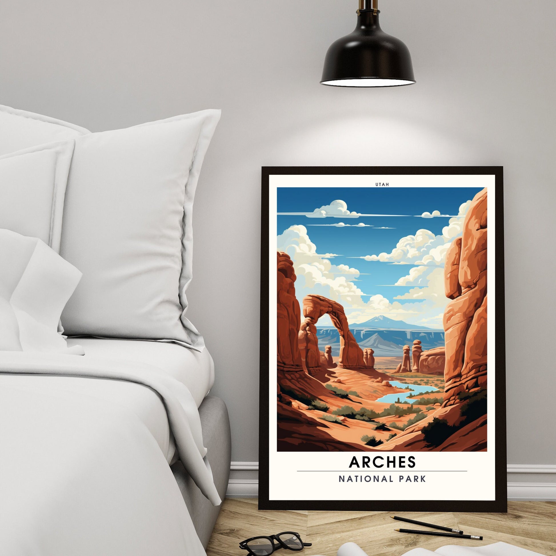 Arches National Park Print | US National Parks Print | National Parks Poster