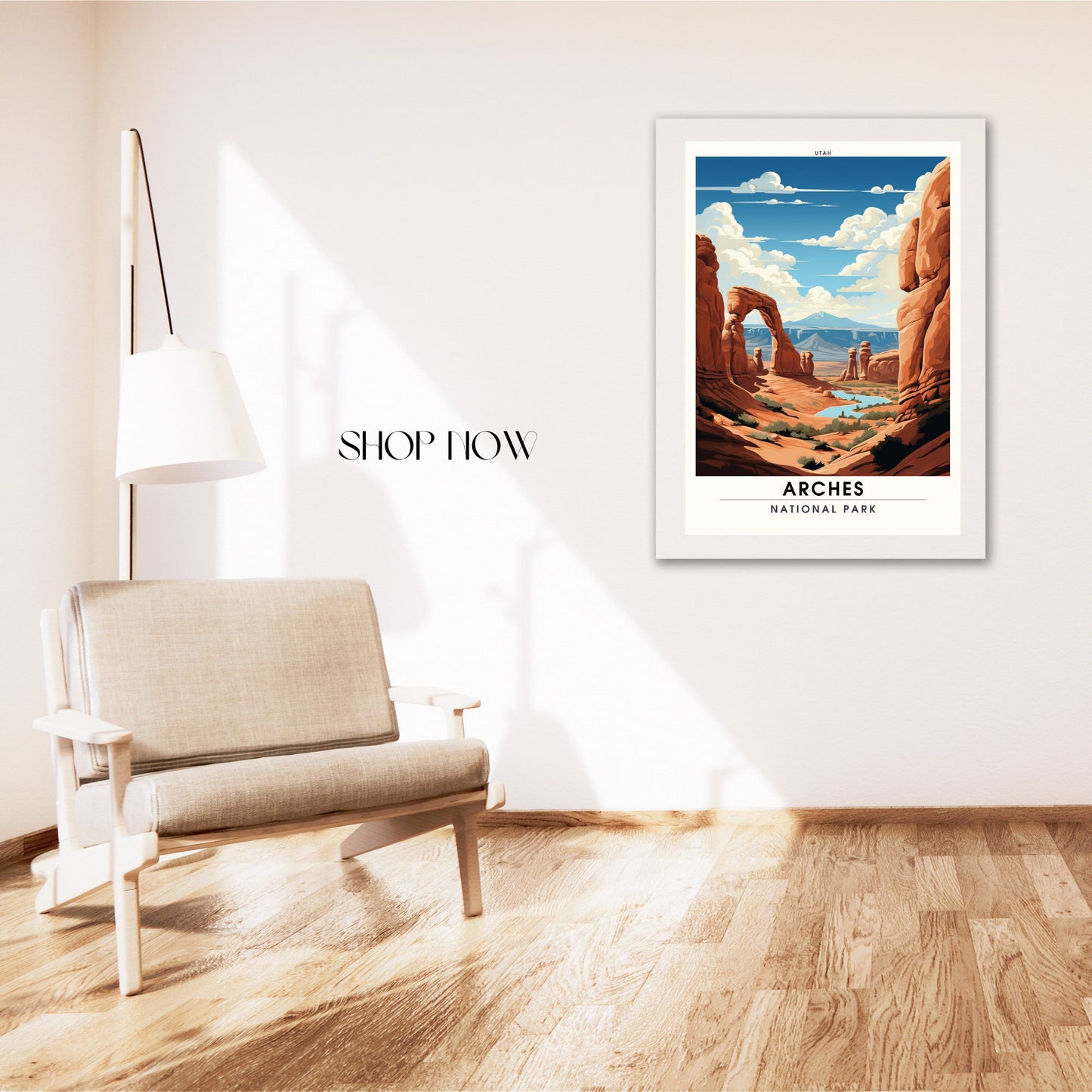 Arches National Park Print | US National Parks Print | National Parks Poster