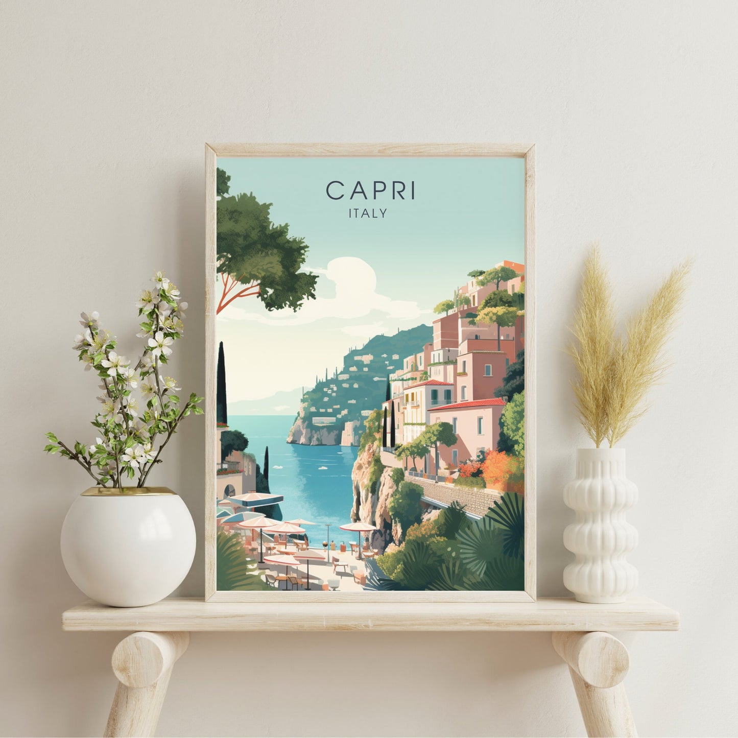 Capri Poster | Wall Art Italy | travel Poster Capri